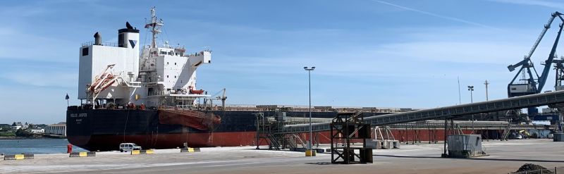 End of soybean meal unloading