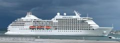 The cruise ship SEVEN SEAS NAVIGATOR calling in Lorient